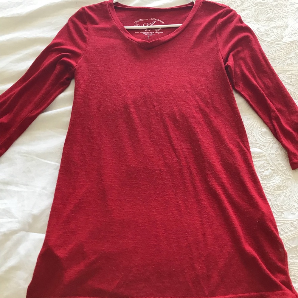 V neck long T-shirt